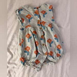 Floral Print Kids Romper